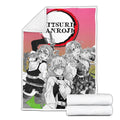 Mitsuri Kanroji Fleece Blanket Custom Demon Slayer Anime Uniform Mix Manga Style 2 - PerfectIvy