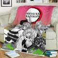 Mitsuri Kanroji Fleece Blanket Custom Demon Slayer Anime Uniform Mix Manga Style 3 - PerfectIvy