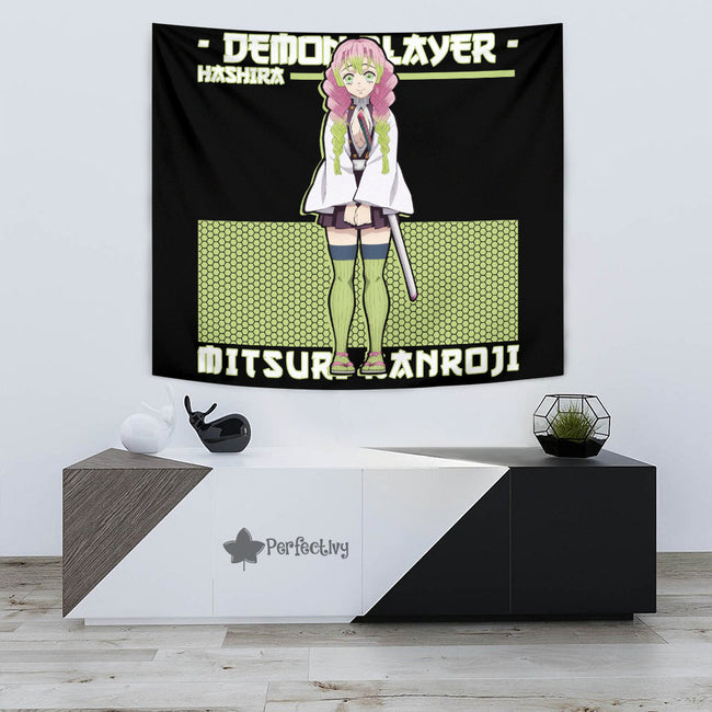 Mitsuri Kanroji Tapestry Custom Demon Slayer Anime Home Decor 3 - PerfectIvy