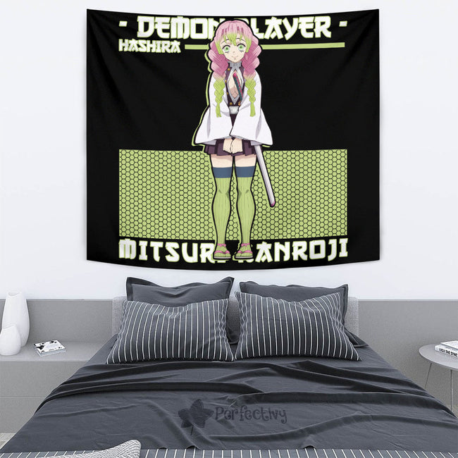 Mitsuri Kanroji Tapestry Custom Demon Slayer Anime Home Decor 4 - PerfectIvy
