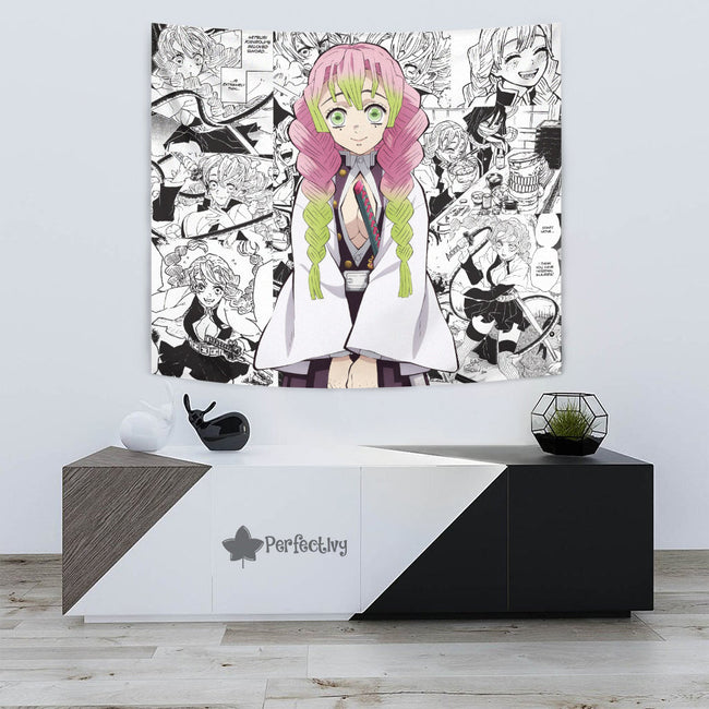 Mitsuri Kanroji Tapestry Custom Demon Slayer Anime Manga Room Decor 3 - PerfectIvy