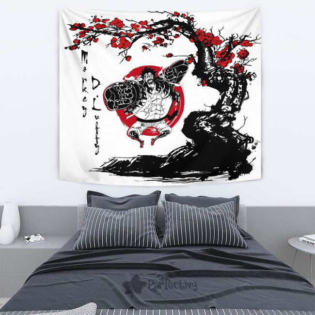 Monkey D. Luffy Tapestry Custom One Piece Anime Bedroom Living Room Home Decoration 2 - PerfectIvy
