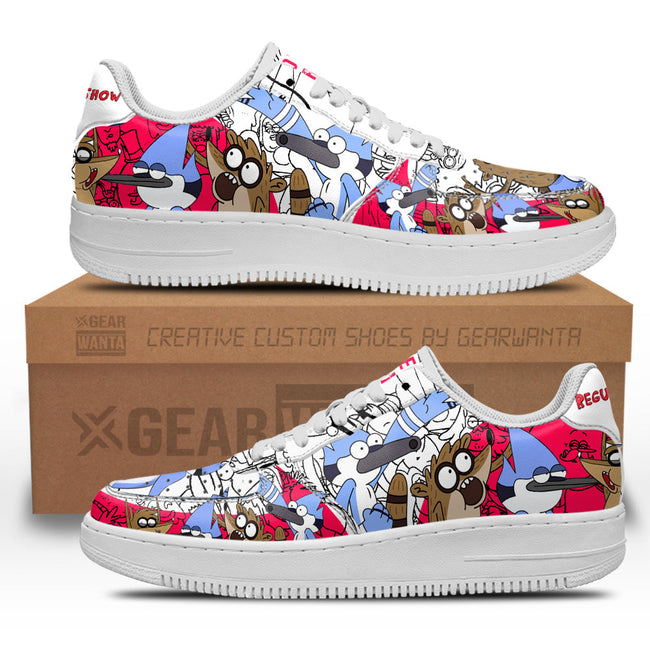 Mordecai and Rigby Regular Show Sneakers Custom Cartoon Shoes 2 - PerfectIvy