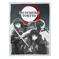 Muichiro Fleece Blanket Custom Demon Slayer Anime Uniform Mix Manga Style 1 - PerfectIvy