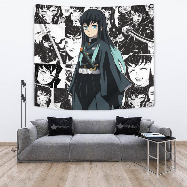 Muichiro Tokito Tapestry Custom Demon Slayer Anime Manga Room Decor 2 - PerfectIvy