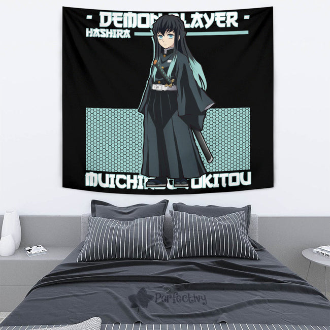 Muichirou Tokitou Tapestry Custom Demon Slayer Anime Home Decor 4 - PerfectIvy