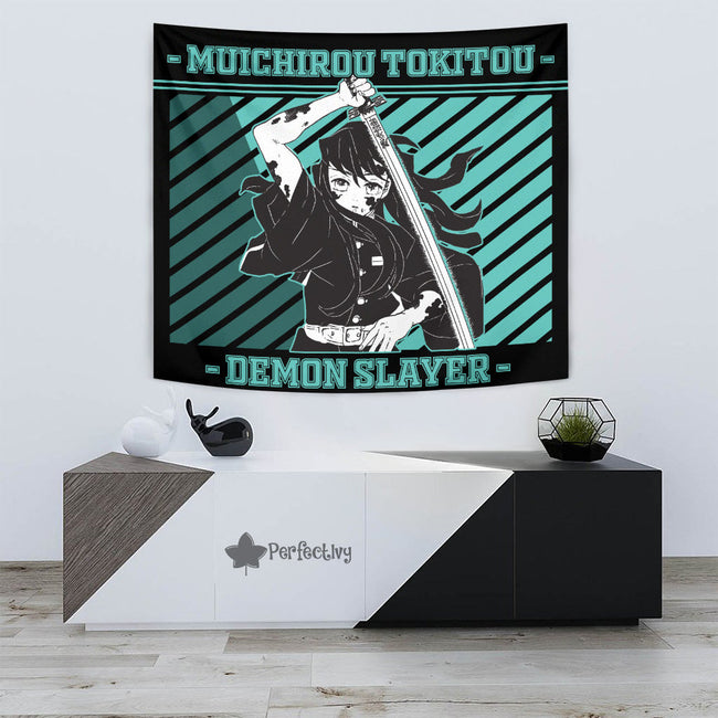 Muichirou Tokitou Tapestry Custom Demon Slayer Anime Home Wall Decor For Bedroom Living Room 3 - PerfectIvy