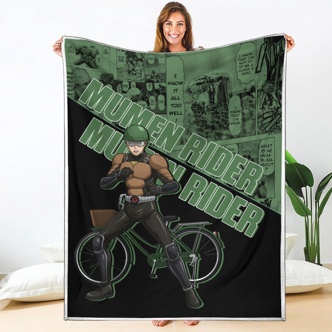 Mumen Rider Blanket Custom One Punch Man Anime Bedding 1 - PerfectIvy