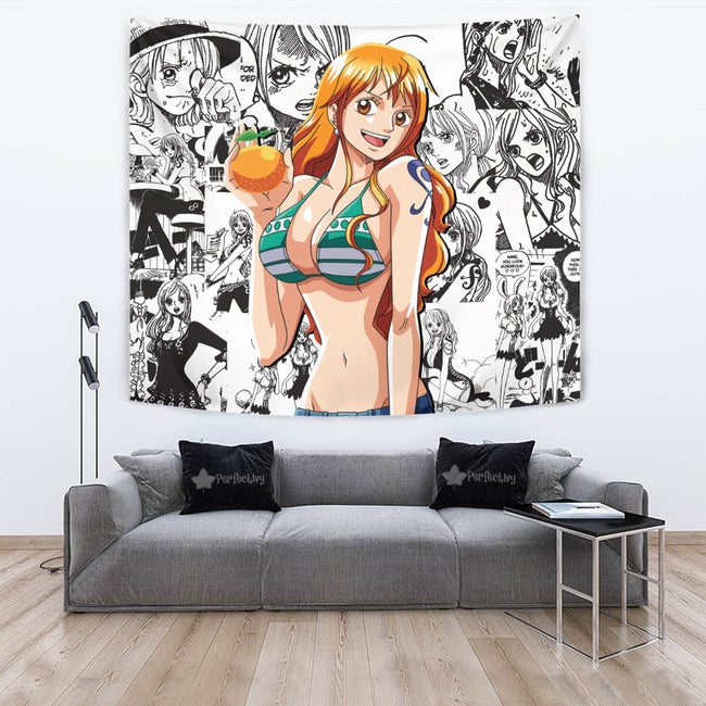 Nami Tapestry Custom One Piece Anime Manga Room Wall Decor 2 - PerfectIvy