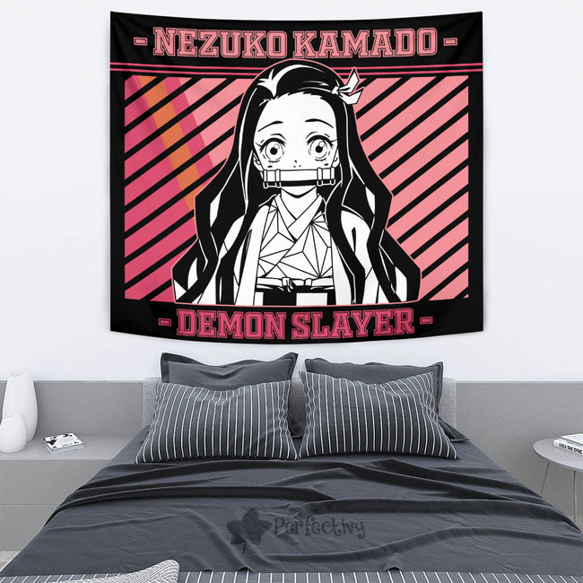 Nezuko Kamado Tapestry Custom Demon Slayer Anime Bedroom Living Room Home Decoration 2 - PerfectIvy