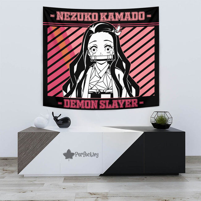 Nezuko Kamado Tapestry Custom Demon Slayer Anime Bedroom Living Room Home Decoration 3 - PerfectIvy