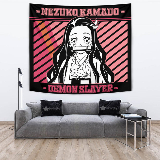 Nezuko Kamado Tapestry Custom Demon Slayer Anime Bedroom Living Room Home Decoration 4 - PerfectIvy
