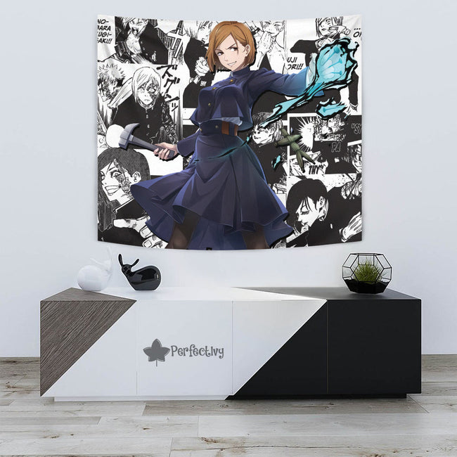 Nobara Kugisaki Tapestry Custom Jujutsu Kaisen Anime Manga Room Decor 3 - PerfectIvy