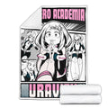 Ochako Uraraka Blanket Fleece Custom My Hero Academia Anime Bedding 4 - PerfectIvy