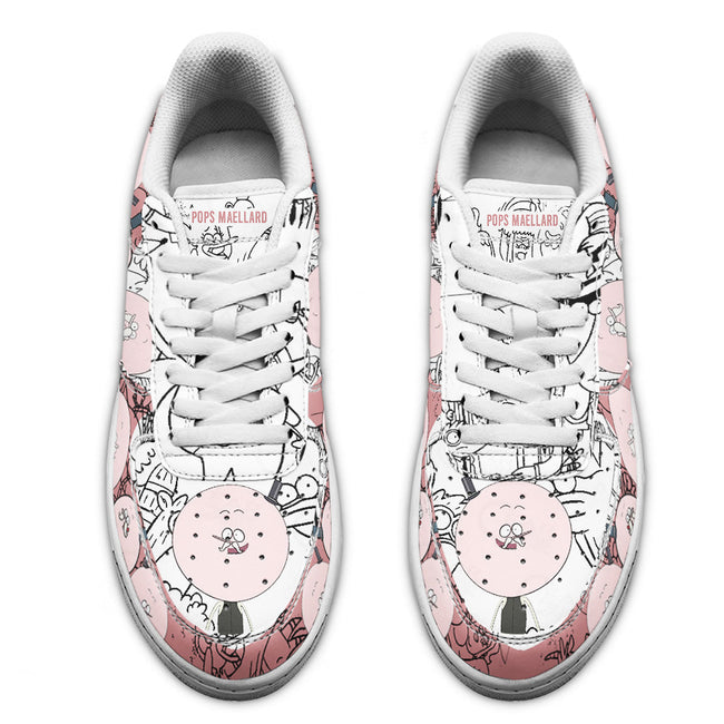 Pops Maellard Regular Show Sneakers Custom Cartoon Shoes 4 - PerfectIvy