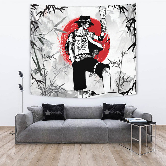 Portgas D Ace Tapestry Custom One Piece Anime Room Decor 2 - PerfectIvy