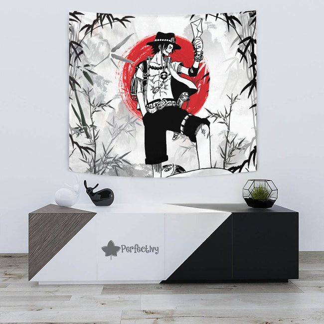 Portgas D Ace Tapestry Custom One Piece Anime Room Decor 3 - PerfectIvy