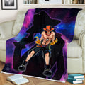 Portgas D. Ace Blanket Fleece Galaxy One Piece Anime Bedding Room 2 - PerfectIvy