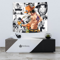 Portgas D. Ace Tapestry Custom One Piece Anime Manga Room Wall Decor 3 - PerfectIvy