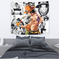 Portgas D. Ace Tapestry Custom One Piece Anime Manga Room Wall Decor 4 - PerfectIvy