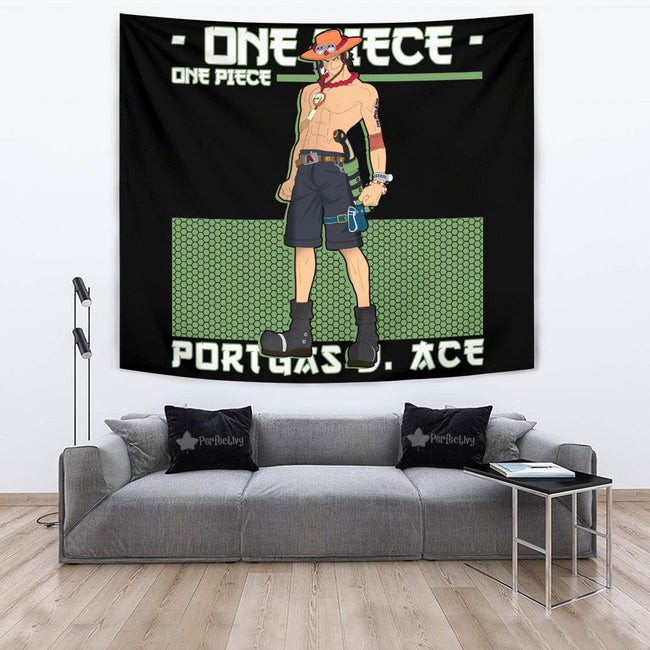 Portgas D. Ace Tapestry Custom One Piece Anime Room Decor 2 - PerfectIvy