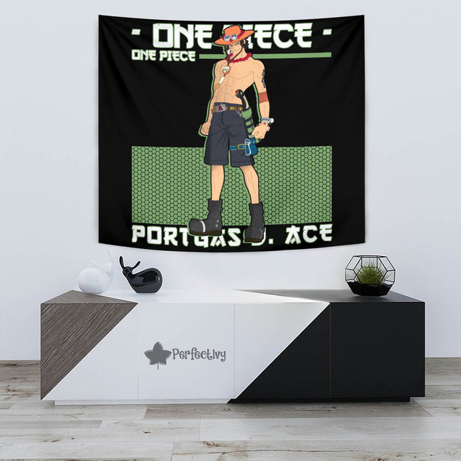 Portgas D. Ace Tapestry Custom One Piece Anime Room Decor 3 - PerfectIvy