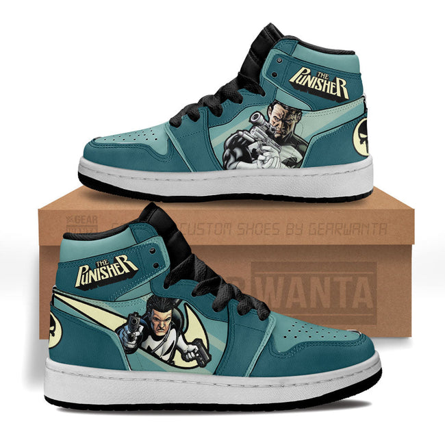 Punisher Kids JD Sneakers Custom Shoes For Kids 4 - PerfectIvy