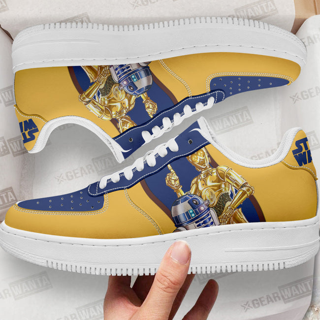R2-D2 & C-3PO Star Wars Custom Sneakers LT11 2 - PerfectIvy