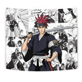 Renji Abarai Tapestry Custom Bleach Anime Manga Room Wall Decor 1 - PerfectIvy