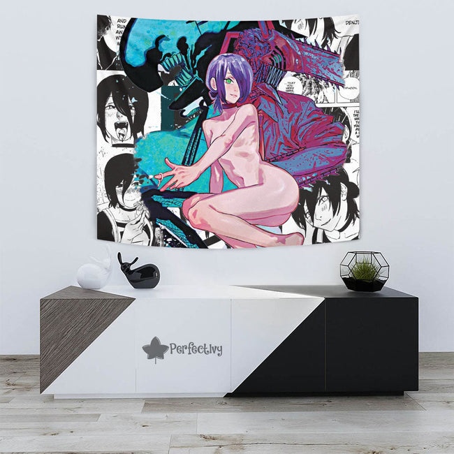 Reze Tapestry Custom Chainsaw Man Anime Manga Room Decor 3 - PerfectIvy