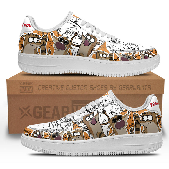 Rigby Regular Show Sneakers Custom Cartoon Shoes 2 - PerfectIvy