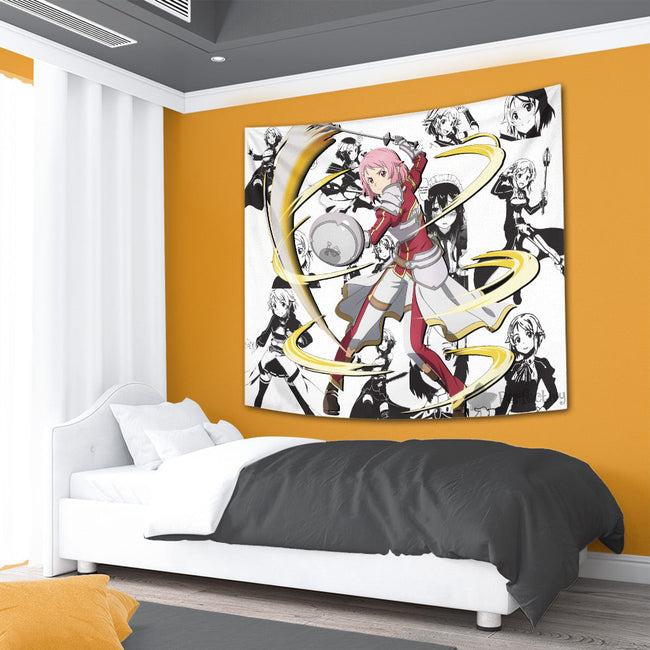 Rika Shinozaki Lisbeth Tapestry Custom Sword Art Online Manga Anime Room Decor 4 - PerfectIvy