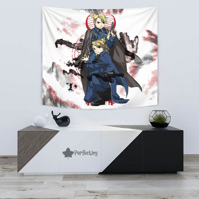 Riza Hawkeye Tapestry Custom Fullmetal Alchemist Anime Home Wall Decor For Bedroom Living Room 3 - PerfectIvy