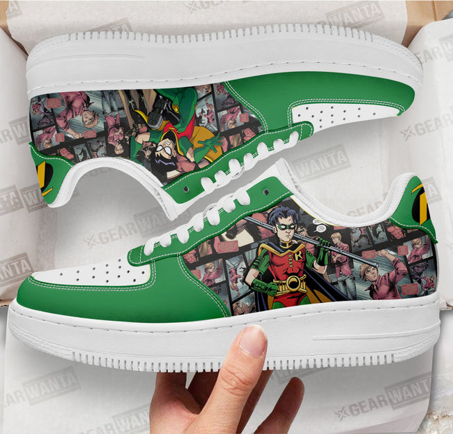 Robin Sneakers Custom Superhero Comic Shoes 1 - PerfectIvy