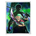 Roronoa Zoro Blanket Fleece Galaxy One Piece Anime Bedding Room 3 - PerfectIvy