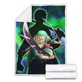 Roronoa Zoro Blanket Fleece Galaxy One Piece Anime Bedding Room 4 - PerfectIvy