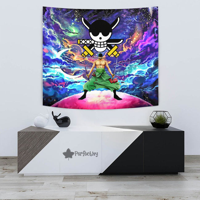 Roronoa Zoro Tapestry Custom Galaxy One Piece Anime Room Decor 3 - PerfectIvy