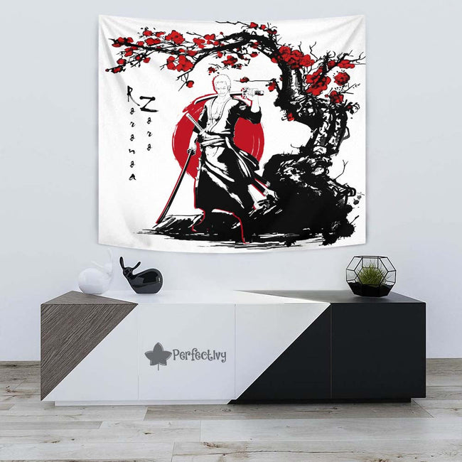 Roronoa Zoro Tapestry Custom One Piece Anime Bedroom Living Room Home Decoration 3 - PerfectIvy