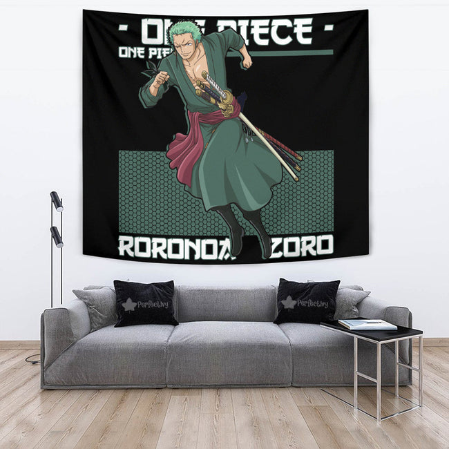 Roronoa Zoro Tapestry Custom One Piece Anime Room Decor 2 - PerfectIvy