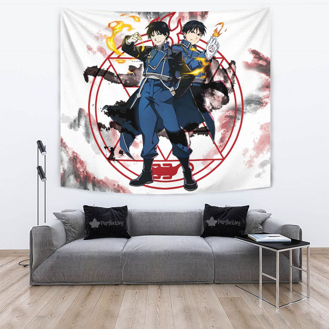 Roy Mustang Tapestry Custom Fullmetal Alchemist Anime Home Wall Decor For Bedroom Living Room 4 - PerfectIvy