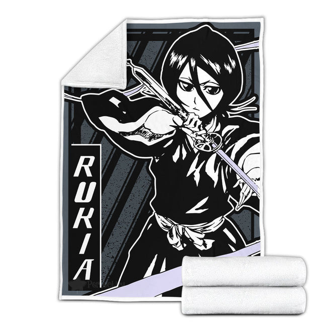 Rukia Kuchiki Blanket Fleece Custom Bleach Anime Bedding 4 - PerfectIvy