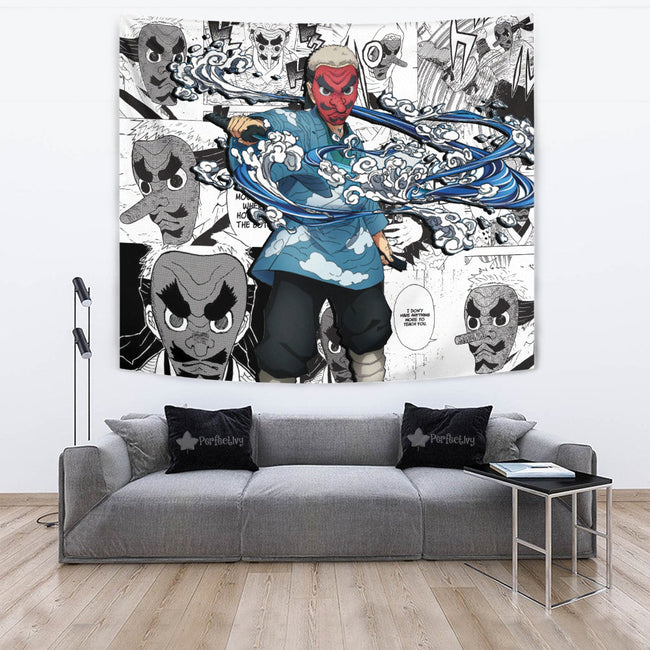 Sakonji Urokodaki Tapestry Custom Demon Slayer Anime Manga Room Decor 2 - PerfectIvy