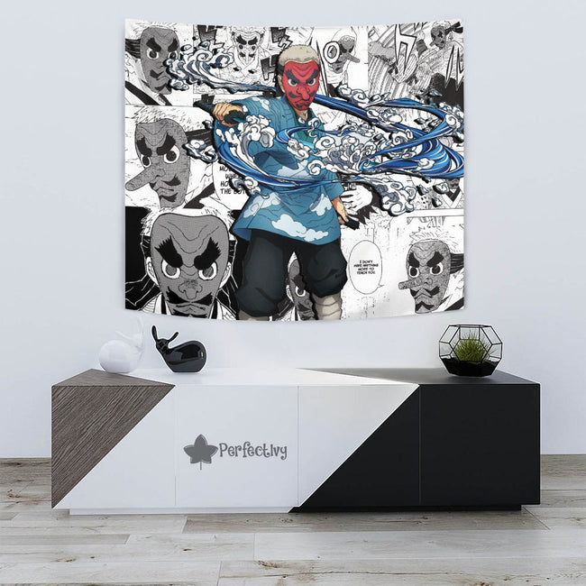 Sakonji Urokodaki Tapestry Custom Demon Slayer Anime Manga Room Decor 3 - PerfectIvy