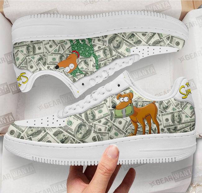 Santa's Little Helper Sneakers Custom Simpson Cartoon Shoes 1 - PerfectIvy