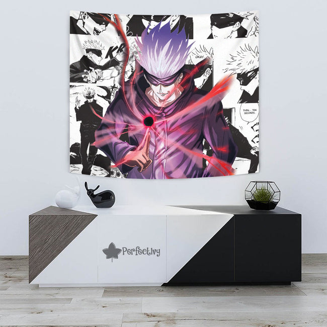 Satoru Gojo Tapestry Custom Jujutsu Kaisen Anime Manga Room Decor 3 - PerfectIvy