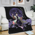Shinobu Kochou Blanket Custom Moon Style Demon Slayer Anime Bedding 3 - PerfectIvy