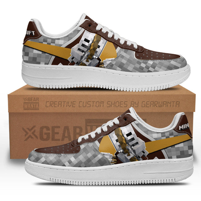 Skeleton Minecraft Custom Sneakers LT11 1 - PerfectIvy