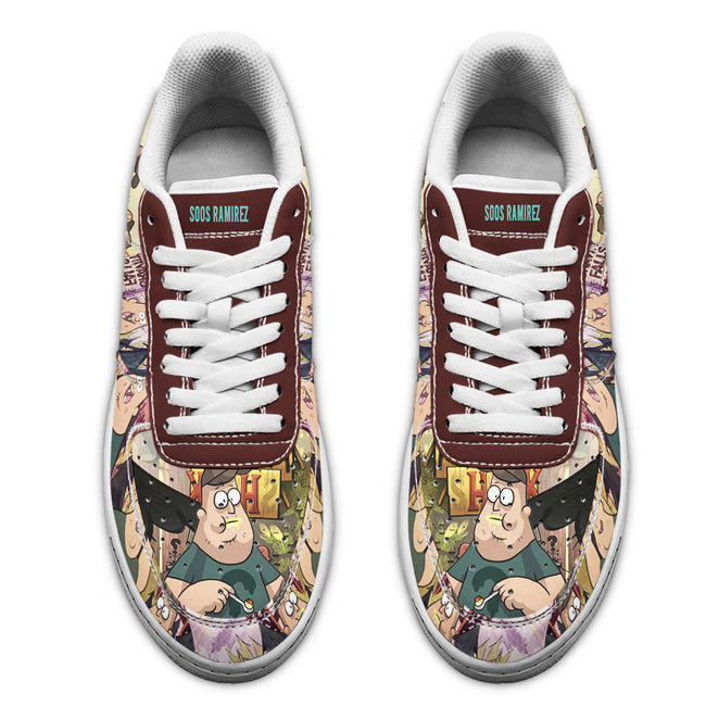 Soos Ramirez Sneakers Custom Gravity Falls Cartoon Shoes 3 - PerfectIvy