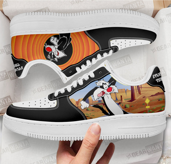 Sylvester the Cat Looney Tunes Custom Sneakers QD14 2 - PerfectIvy