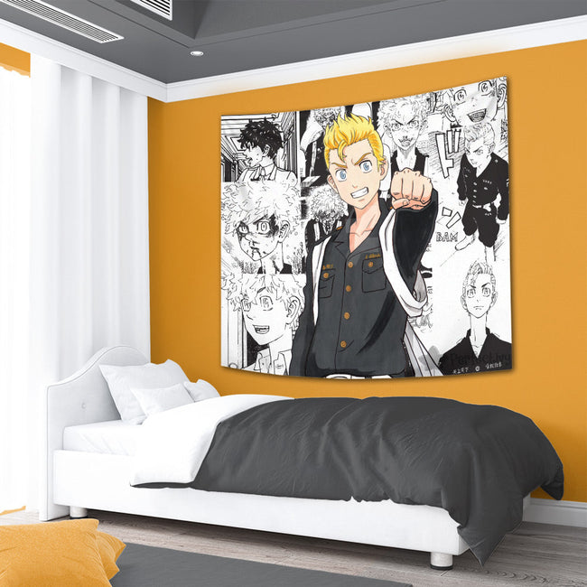 Takemichi Hanagaki Tapestry Custom Tokyo Revengers Manga Anime Room Decor 3 - PerfectIvy